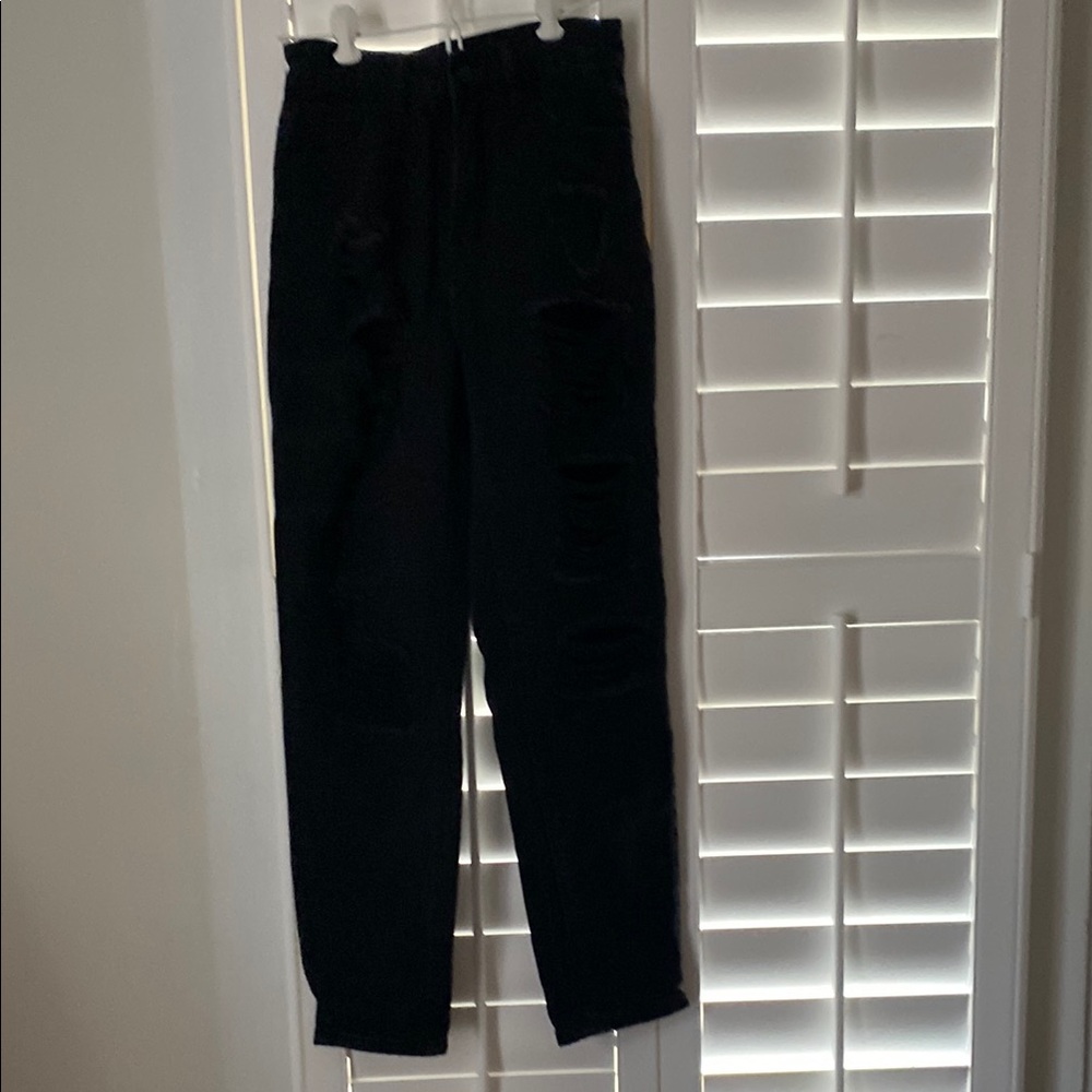 SHEIN Black Boyfriend Jeans Relaxed Fit
